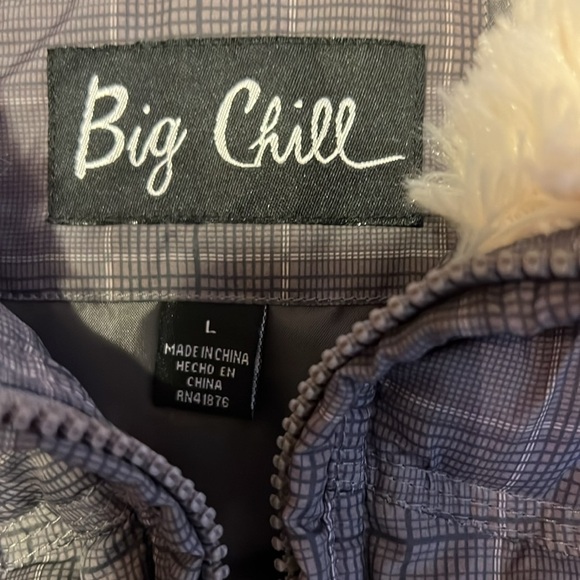 NWT Big Chill Plaid Faux Fur Vest Large - Picture 7 of 9